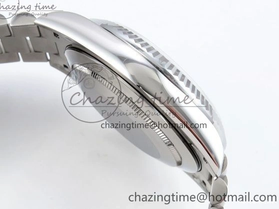 0516 FreshLook DayDate 40 SS JDF 904L Steel Gray Stick Dial on President Bracelet VR3255 V3 (Gain Weight) 1446